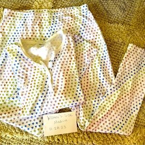 brand new, never worn, Roller Rabbit multi color heart pajama set! Size medium